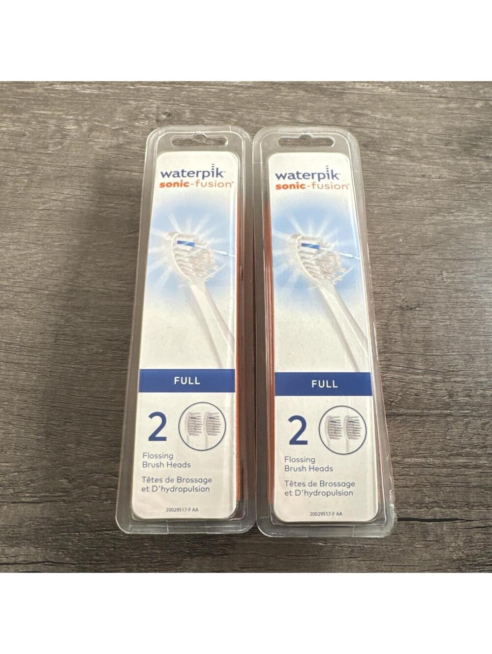Waterpik SFFB-2EW Sonic-Fusion Full Size Replacement Brush Heads